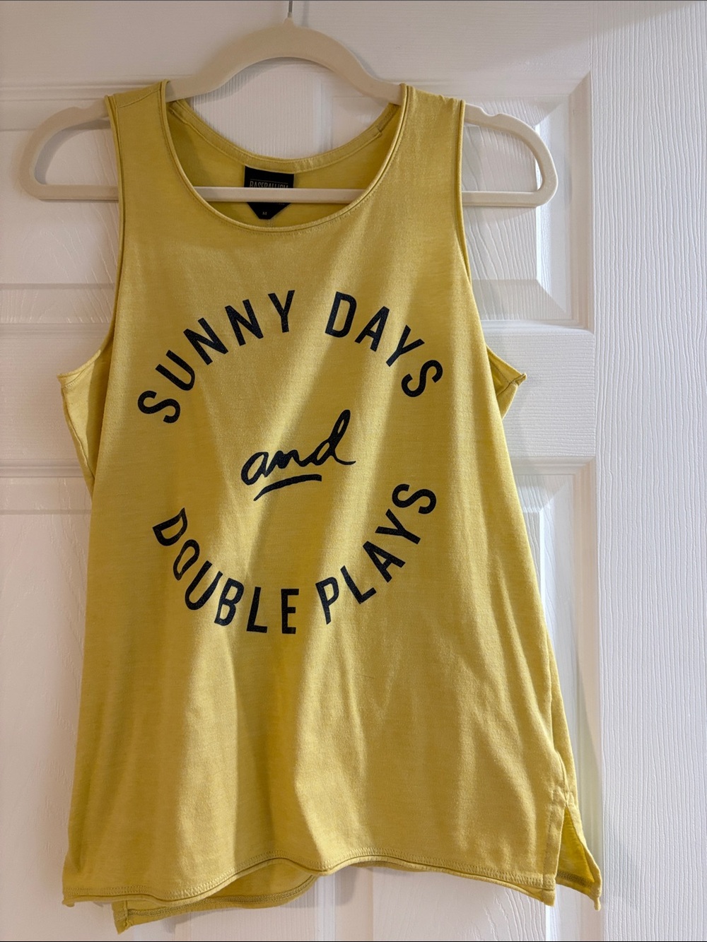 Sunny Days Graphic Yellow Tank Top by Baseballism